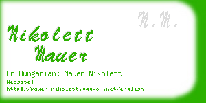 nikolett mauer business card
